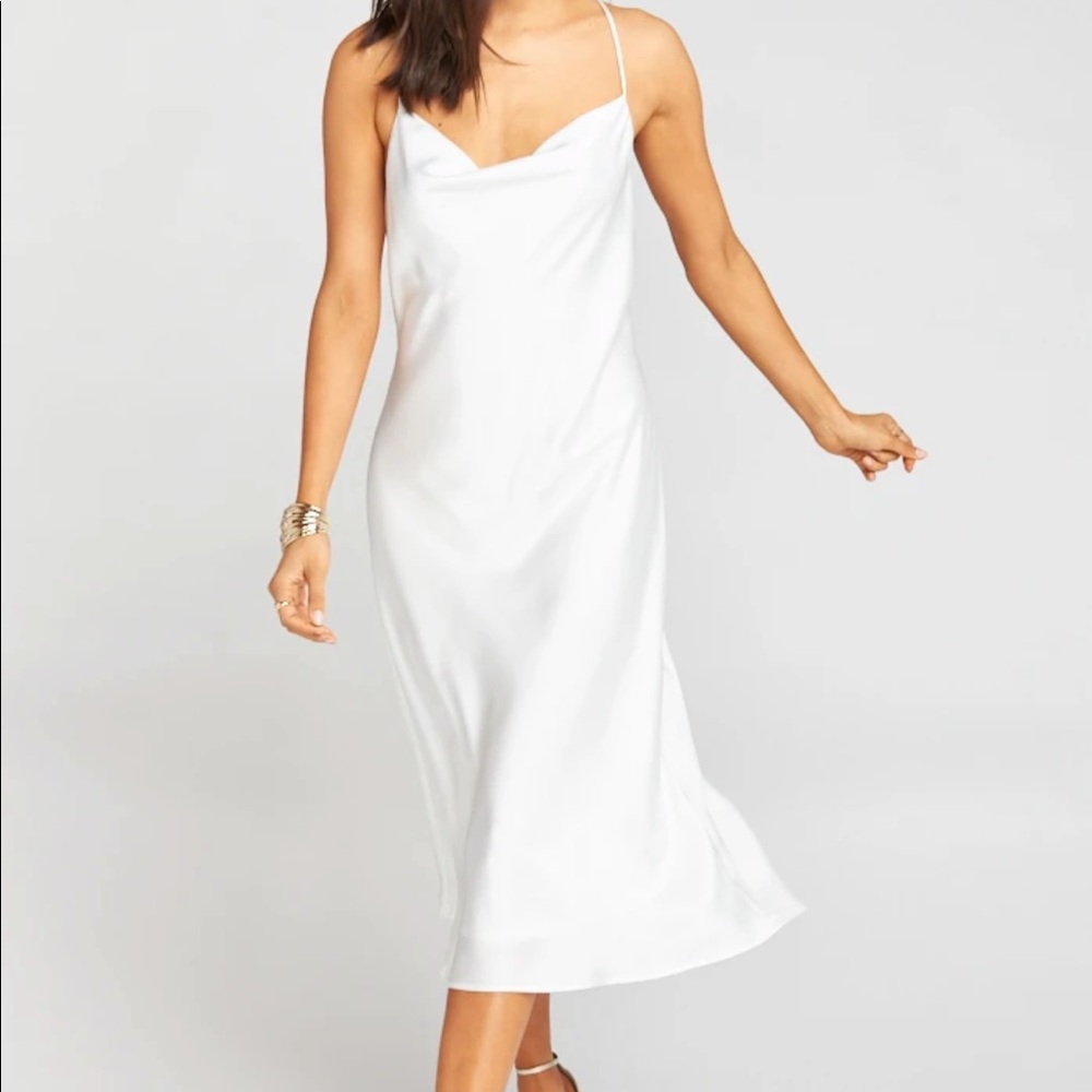 Showmeyourmumu Verona Cowl Neck Dress - White